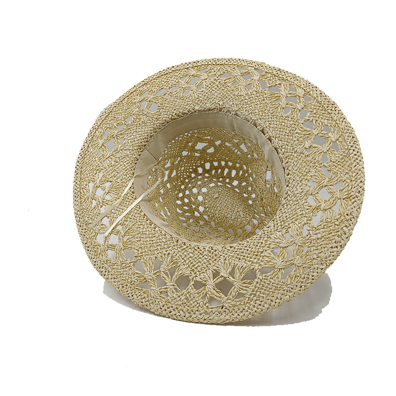 Chapeau de paille d'abeille d'été pour femmes et hommes, chapeaux de Cowboy, petite abeille ajourée, chapeau de soleil occidental à large bord, casquette de vacances