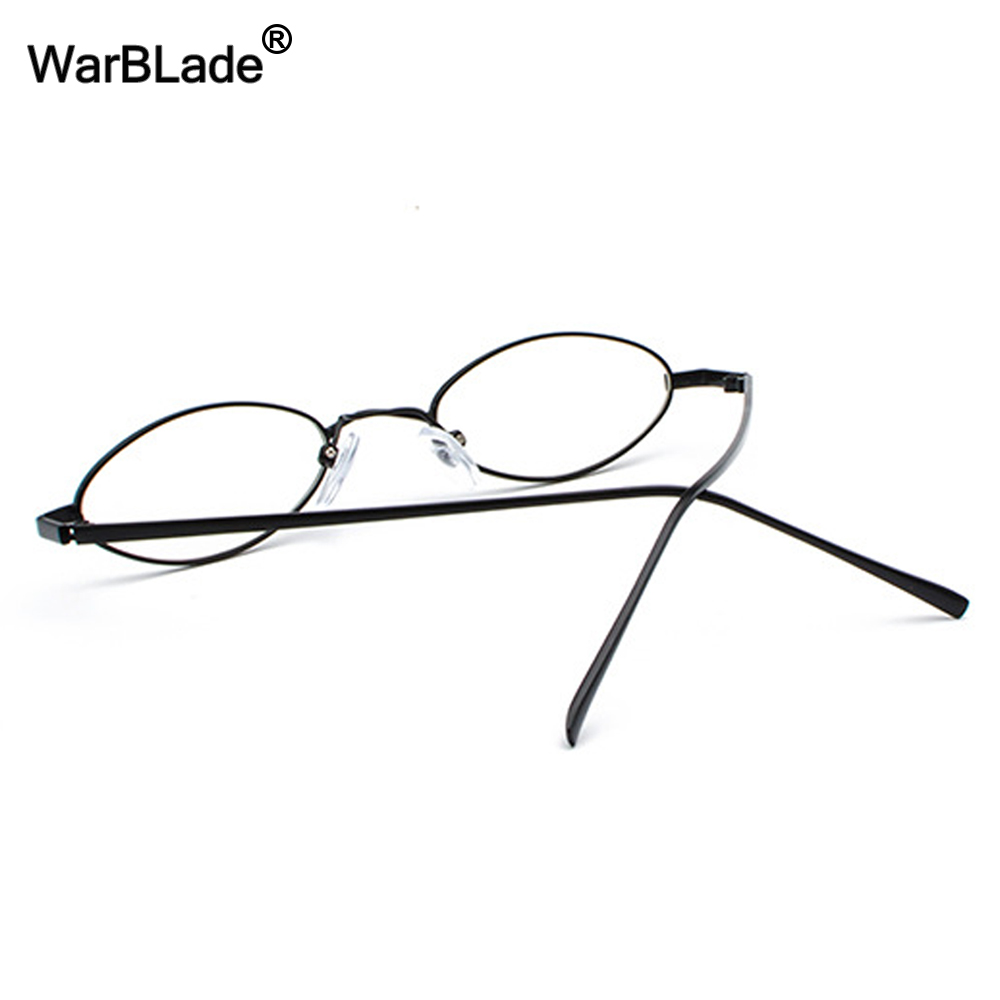 WarBlade-Petite monture de lunettes ovales rétro pour hommes et femmes, monture en métal doré, lentille transparente, lunettes optiques, unisexe, 2022