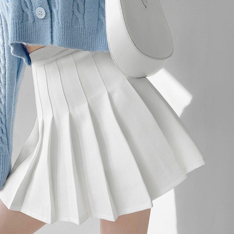 Nouvelle Jupe plissée pour femmes 2026 Mini jupes école japonaise taille haute Kawaii mignon gris Jupe à carreaux uniforme Harajuku Jupe