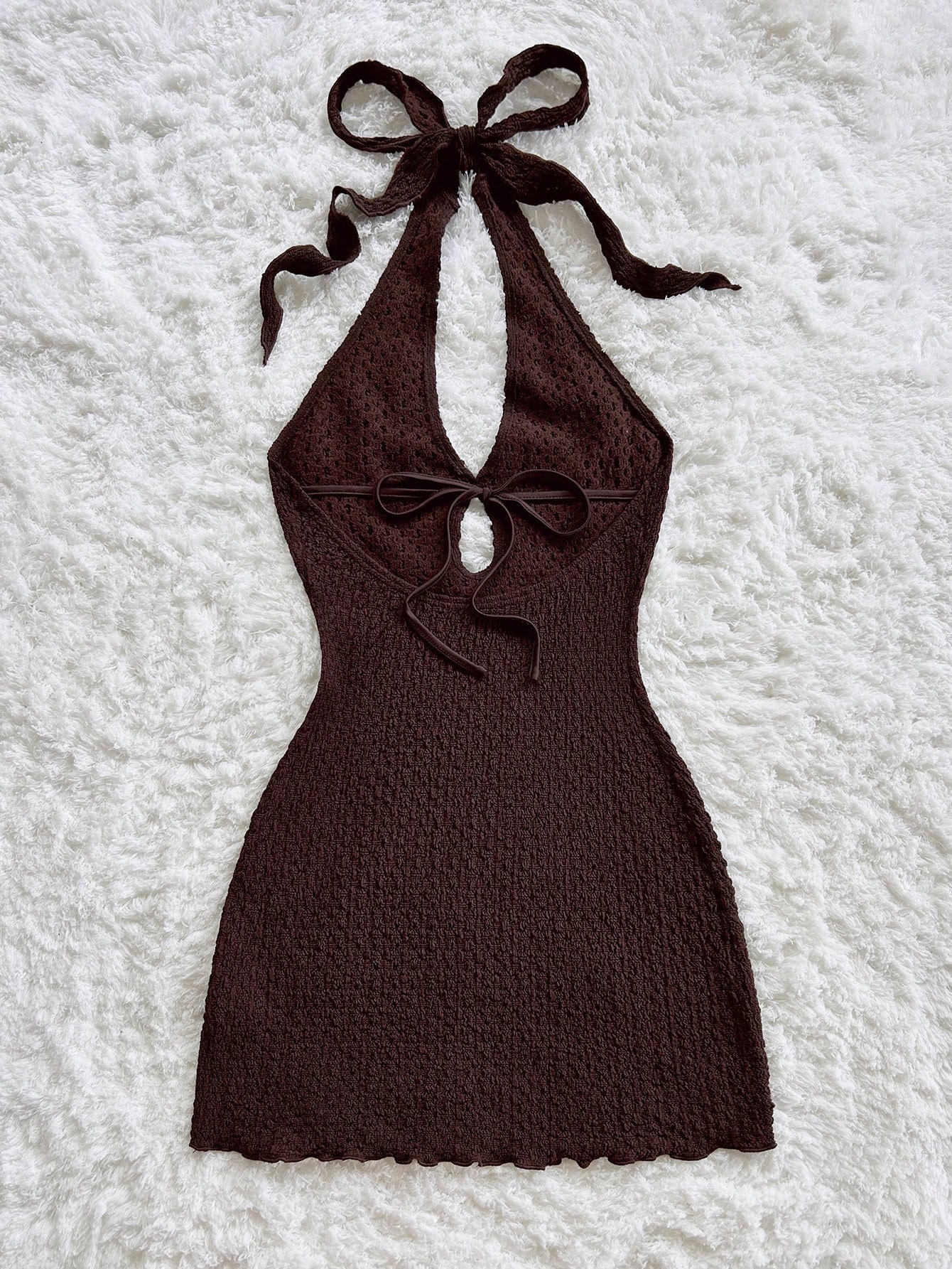 Nouvelle robe élégante pour femmes, robe courte à nœud papillon épaules dénudées, robe mini bohème tropicale dos nu