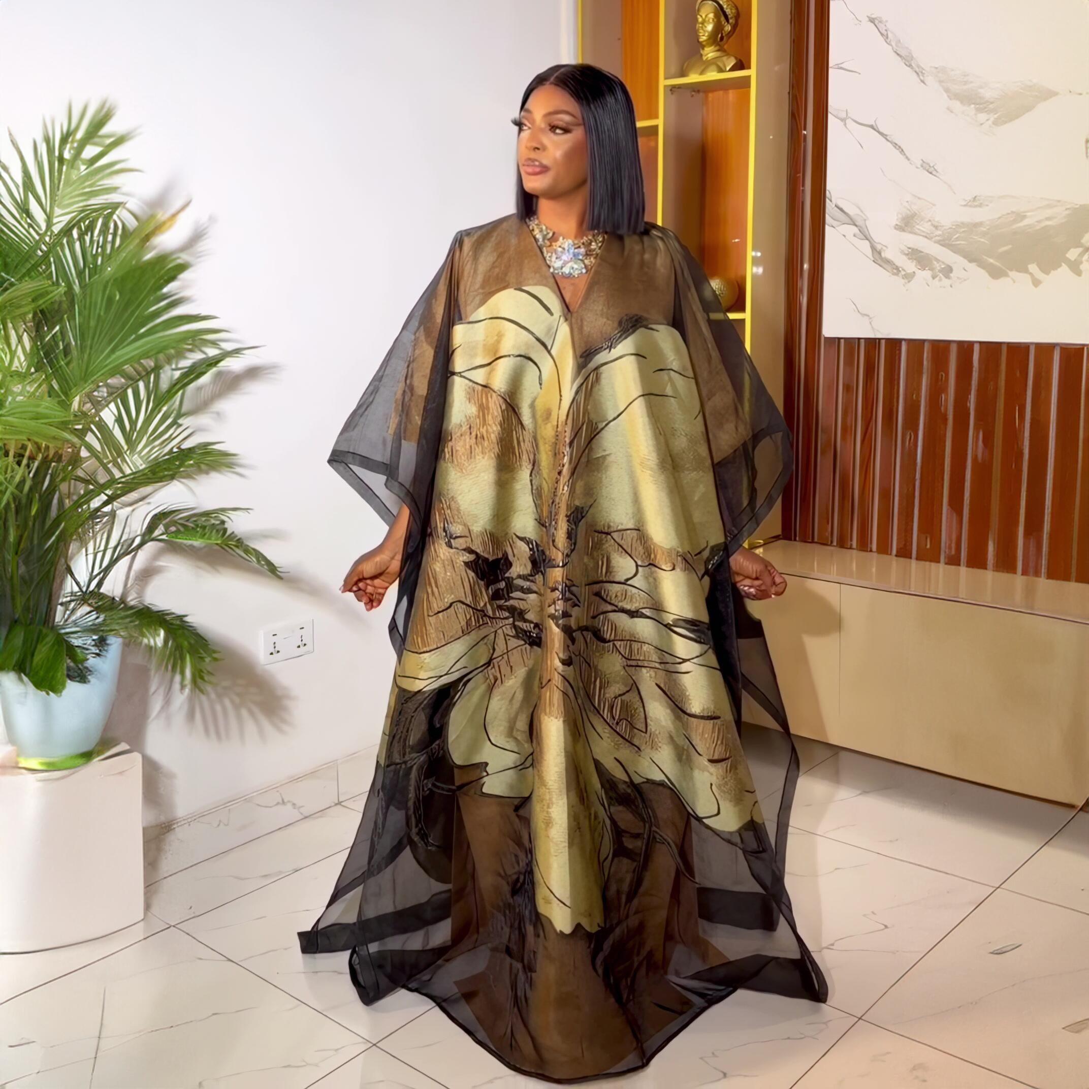 Robes africaines de luxe en deux pièces, nouveau design, broderie, vêtements haut de gamme, robes africaines pour femmes, pour les fêtes