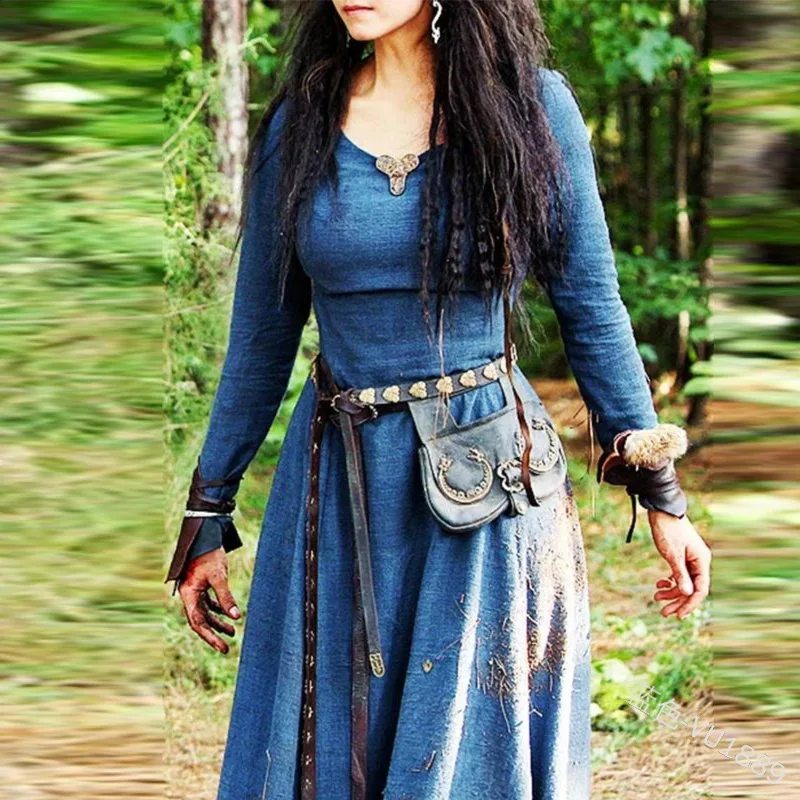 Robe médiévale pour femmes, robe longue à manches longues, robe de fée vintage, robe elfique, robe de la Renaissance, vêtements celtiques, vêtements vikings, vêtements gothiques, robe de bal fantastique