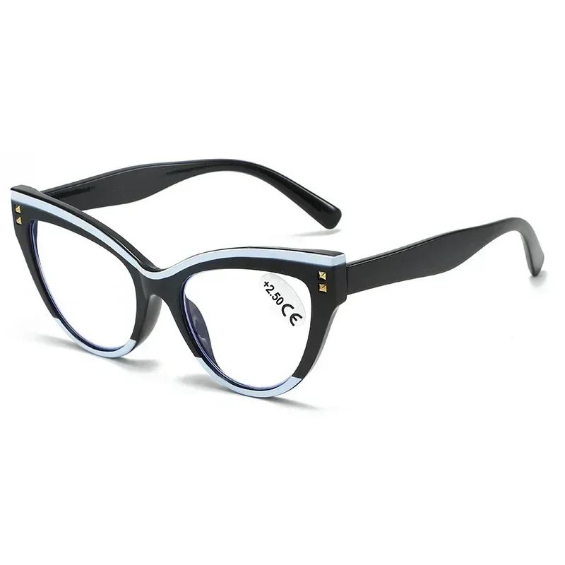 Lunettes de lecture œil de chat multicolores rétro pour hommes et femmes, verres de presbytie bloquant la lumière bleue, lunettes de mode personnalisées