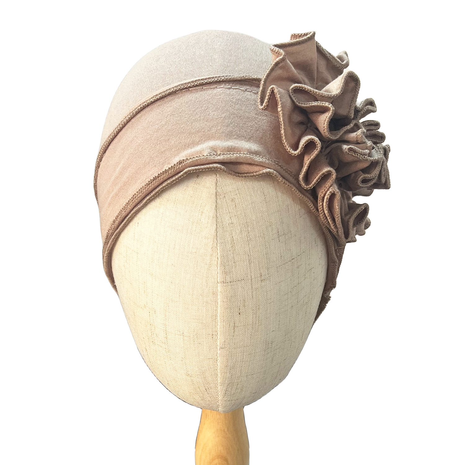 Femmes Hijabs Turban grande fleur tissu élastique bandes de cheveux chapeau bonnet dames musulman solide perte de cheveux écharpe casquette cheveux accessoires