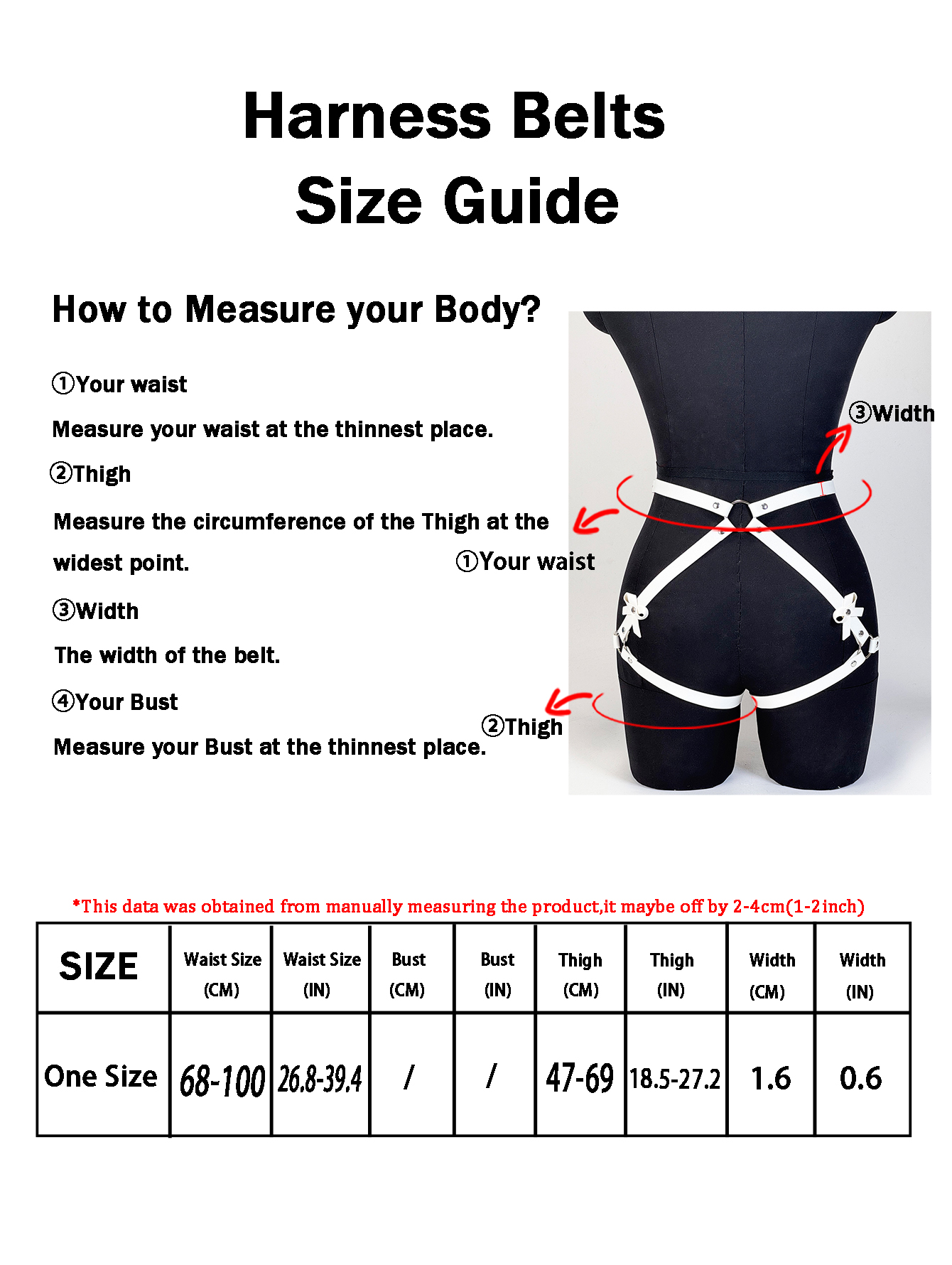 Ceinture de mode pour femme réglable, style urbain, harnais de jambe, jarretière de cuisse, ceinture décorative gothique décontractée et audacieuse, accessoire vestimentaire