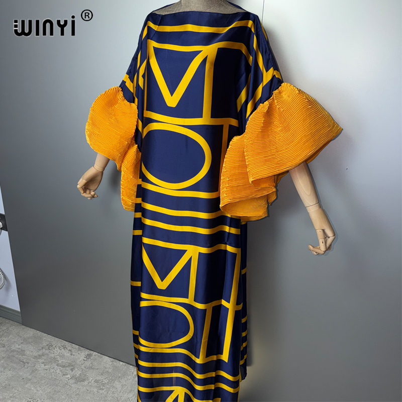 Robe Kaftan WINYI Fashion pour femmes musulmanes, ample, style Moyen-Orient, Abaya de vacances pour femmes, vêtements de fête de luxe Dubaï