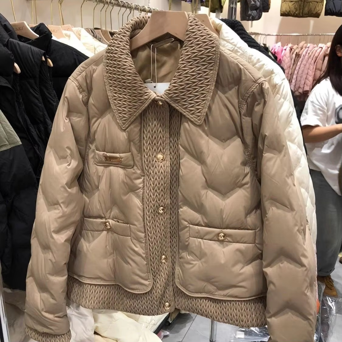 Manteaux rembourrés en coton pour femmes, veste matelassée légère à col rabattu, à la mode, vêtements d'extérieur, pardessus chauds, automne hiver