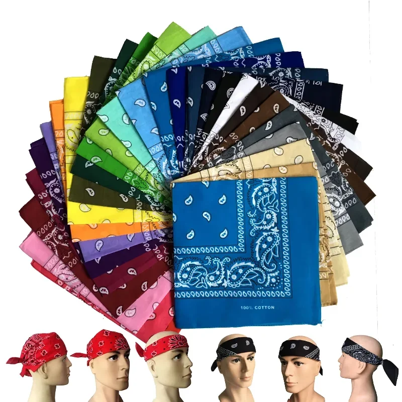 Mode Hip Hop foulard Paisley carré foulards chapeaux Bandanna bandeau de cheveux cou poignet enveloppement bande accessoires