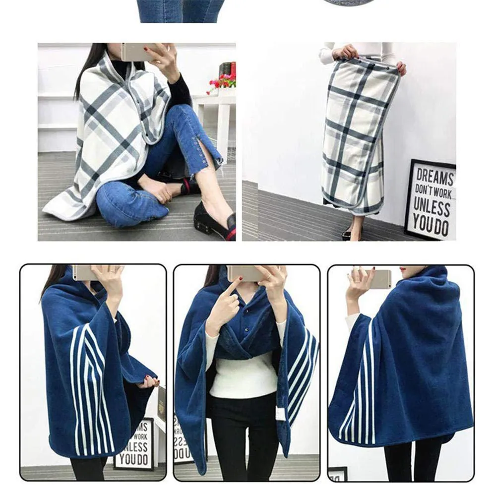 Dame multifonction double couche Tartan Plaid couverture écharpe Wrap châle hiver chaud шарф жletidhe élégant femmes châle écharpe hiver