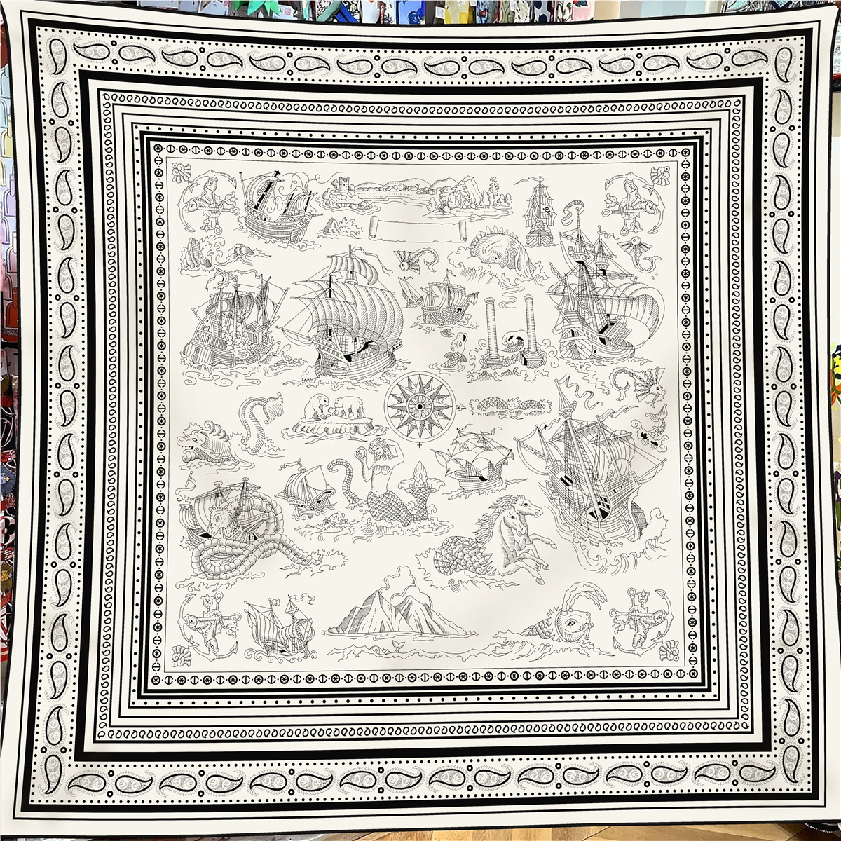 130cm hiver garder au chaud écharpe femmes marque soie cachemire carré écharpe châle luxe Paisley foulards enveloppes Pashmina Hijab Bandana