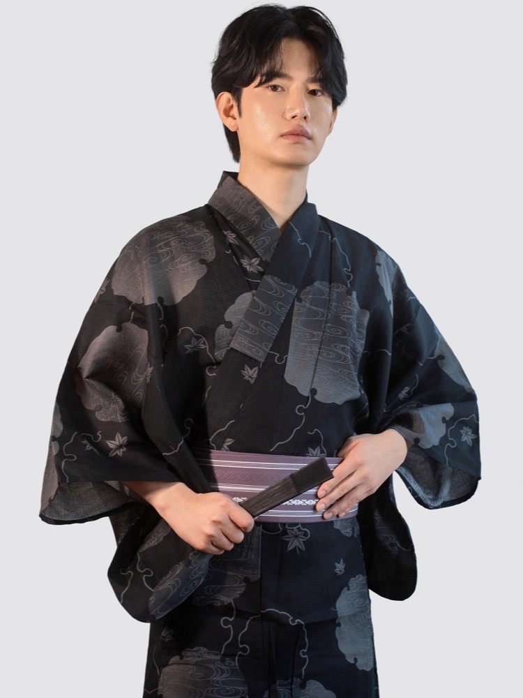 Kimono traditionnel japonais pour hommes, avec ceinture, imprimés en coton, Costume de Cosplay Yukata formel, vêtements de photographie de voyage