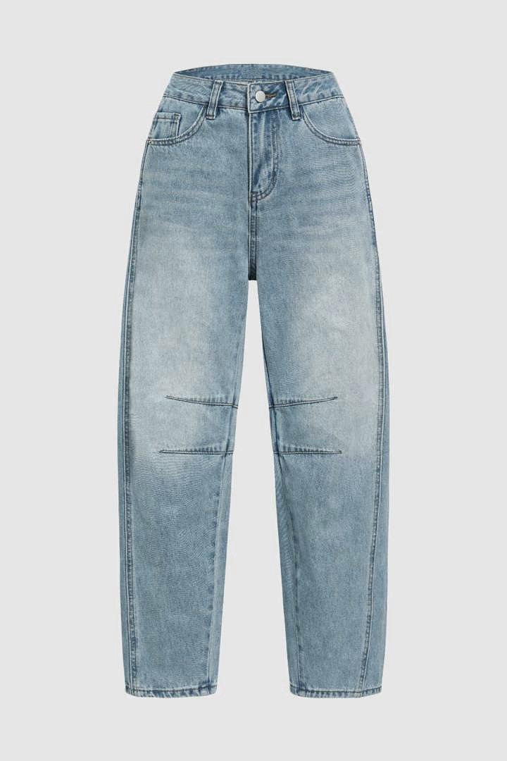 Jean en Denim à Jambes Larges pour Femme, Pantalon Long, Style Spinal, Décontracté, Régulier, Droit, Fjélégant, Taille Moyenne, Automne Hiver, Y2k
