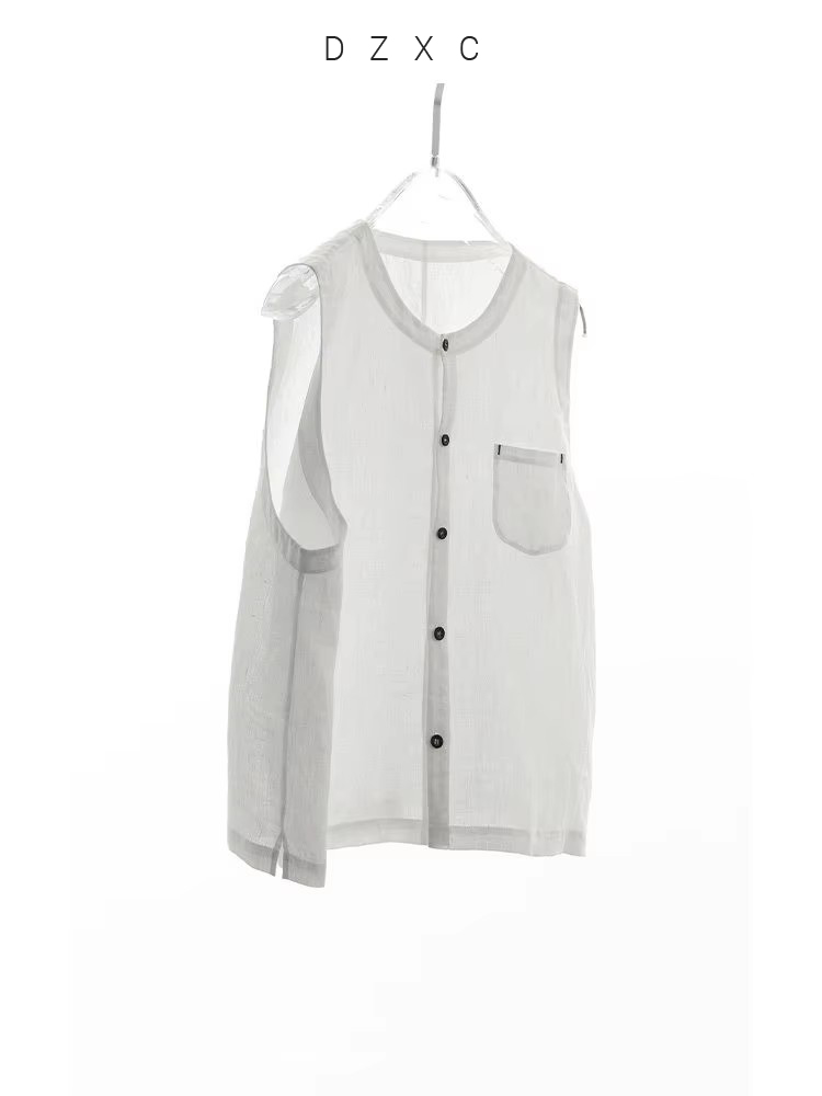 Débardeur assorti 100 % lin pour femme, haut sans manches, vêtements amples grande taille pour femme, style décontracté, été 2026