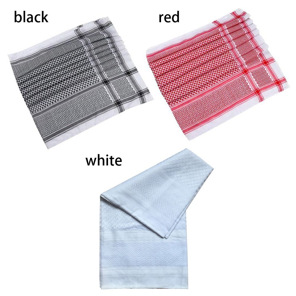 1 pièce Bandana palestinien, Foulard Shemagh musulman, Écharpe carrée pour le cou, Costumes traditionnels islamiques, Turban arabe, Hijab, Bonnets de prière du Ramadan