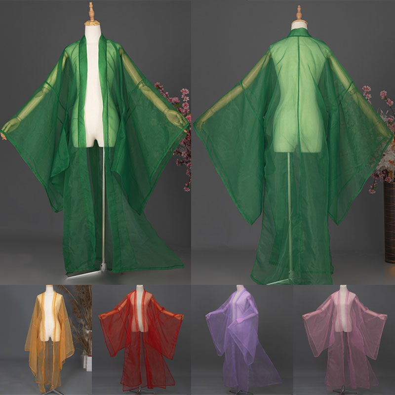 Manteau Hanfu traditionnel pour femmes et hommes, Cardigan en mousseline de soie, cape, Costume de fée chinois Ancinet, chemisier à manches longues, Costume de danse folklorique