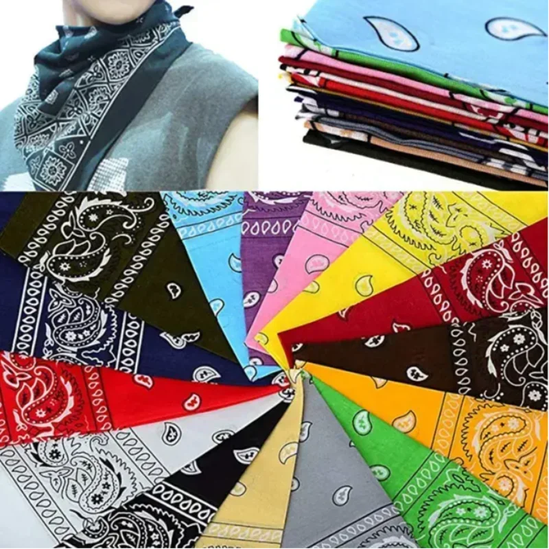 Mode Hip Hop foulard Paisley carré foulards chapeaux Bandanna bandeau de cheveux cou poignet enveloppement bande accessoires