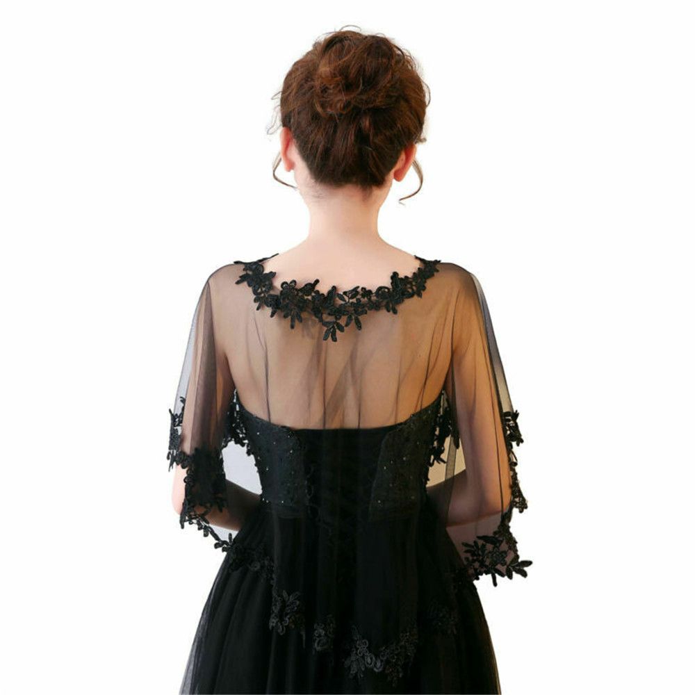 Robe de banquet à manches courtes en dentelle pour patients, cape élégante, châle décontracté, été, Everak, mariage