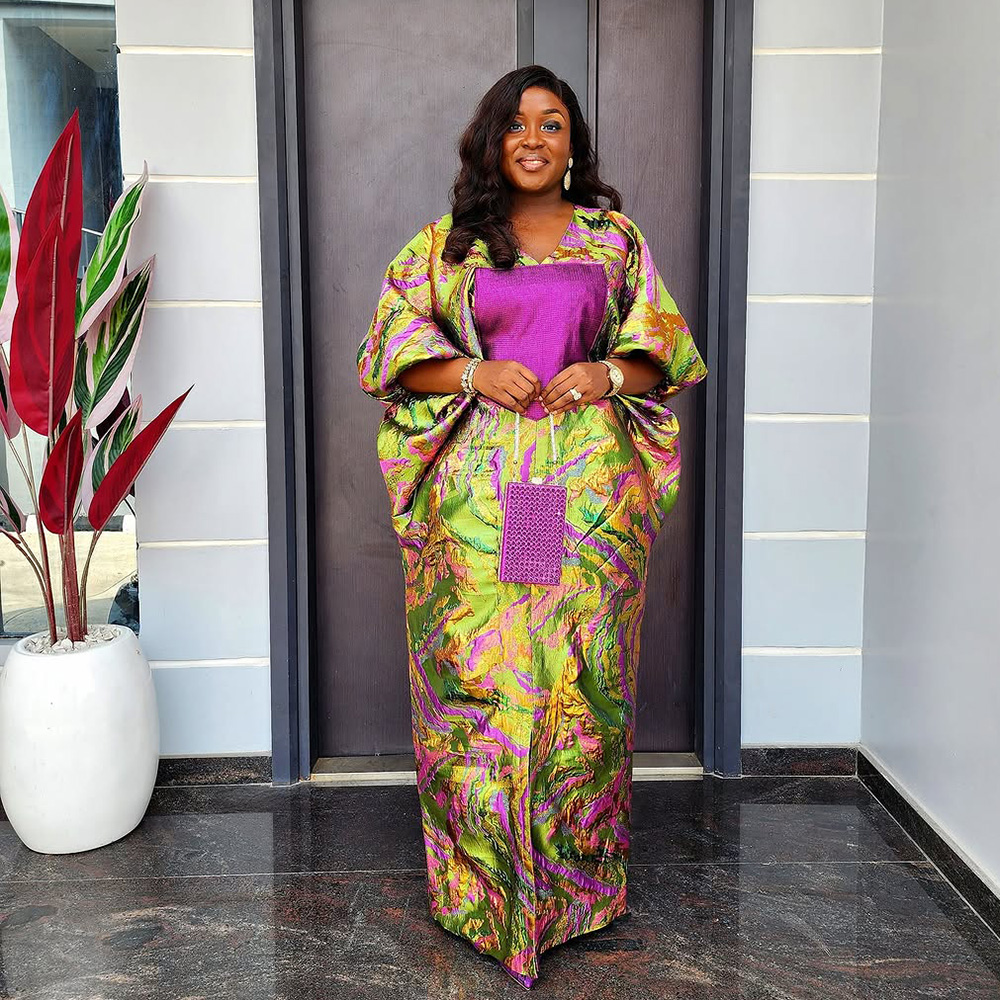 Robes africaines fraîches pour femme, robes turques en tissu jacquard de luxe pour femme, robes longues de luxe