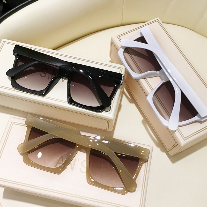 ChimVintage-Lunettes de soleil rétro à monture carrée pour femme, design de marque, chic punk, nuances noires, S330, 2025