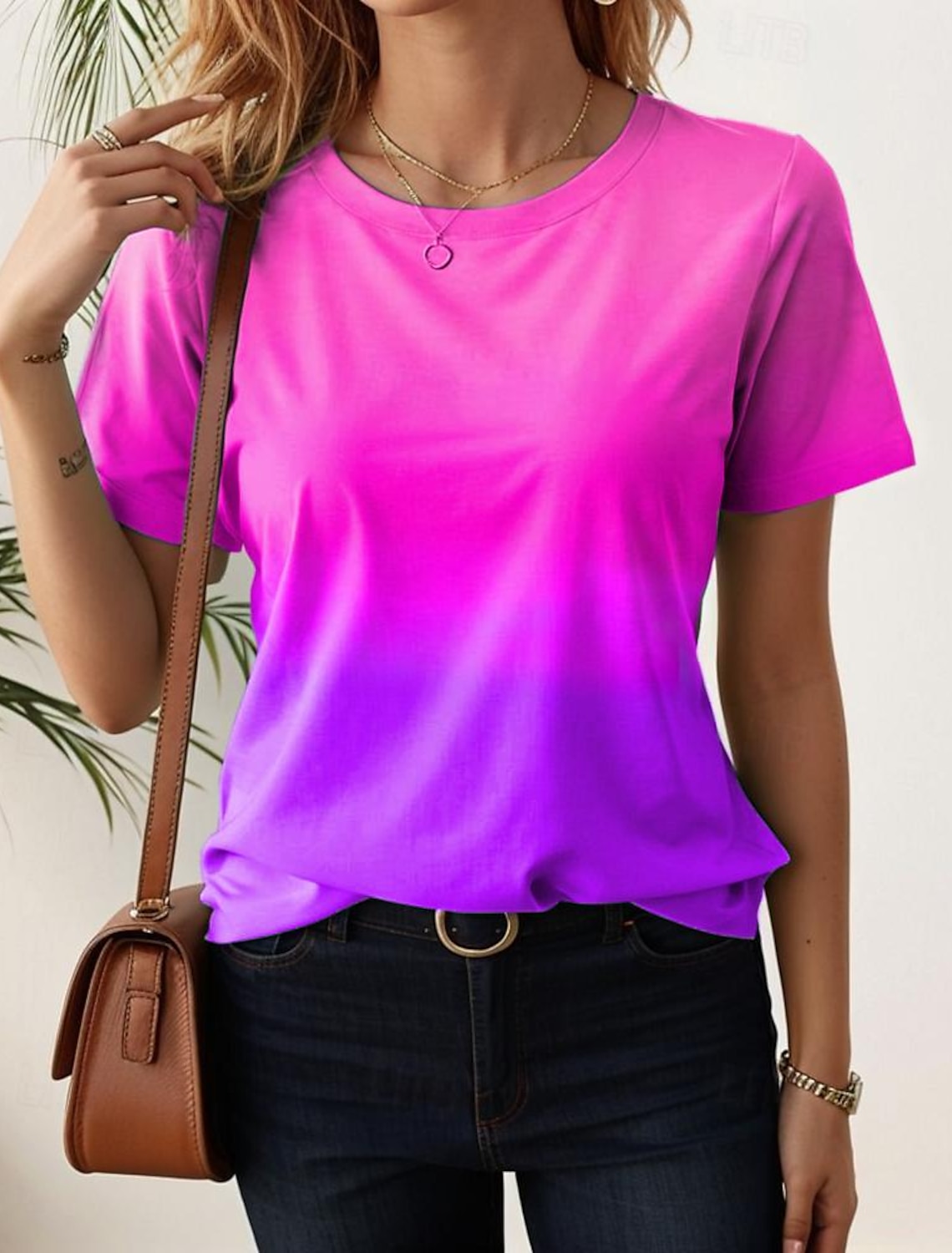 Économie College dégradés 3D pour femmes, t-shirts décontractés, vêtements féminins de rue, été, respirant, mode, dame, vêtements, Y2K