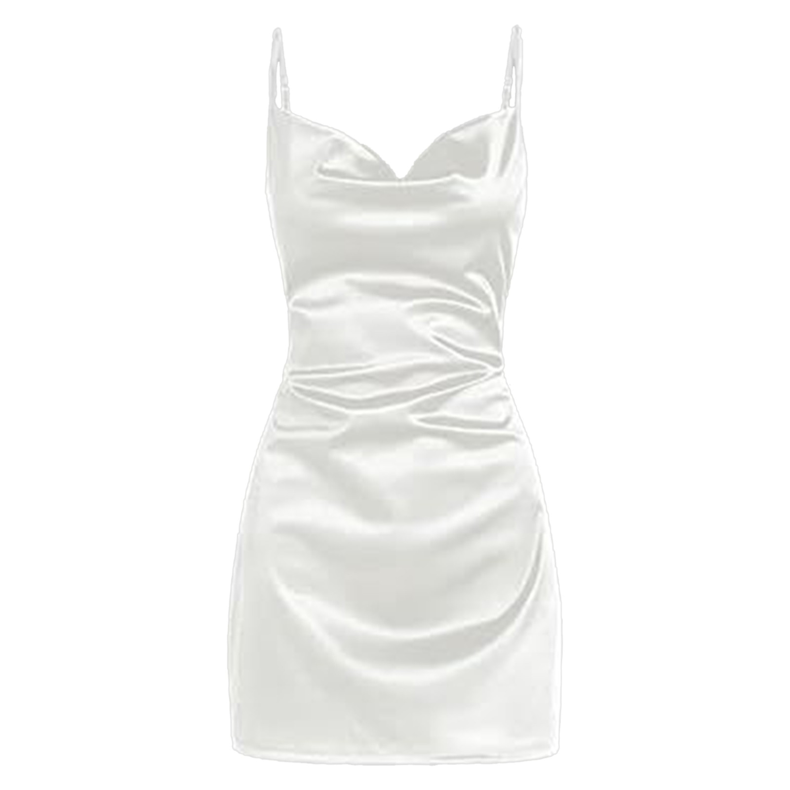 Mini robe smockée en satin pour femme, robe courte, col bénitier, dos nu, coupe basse, solide, documents, fête, boîte de nuit, éducatif