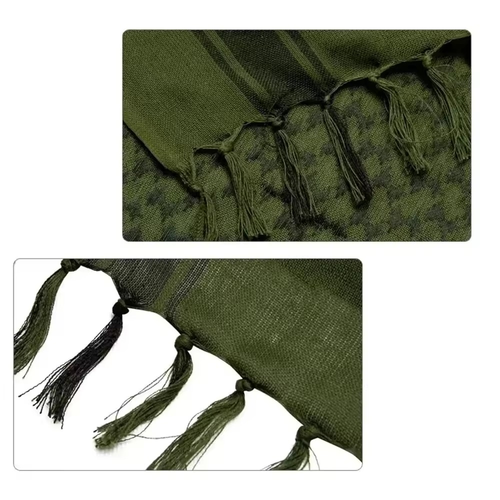 Été tactique désert Keffiyeh Shemagh écharpe enveloppement pour hommes et femmes arabe tête cou Protection multi-fonctionnelle Camouflage