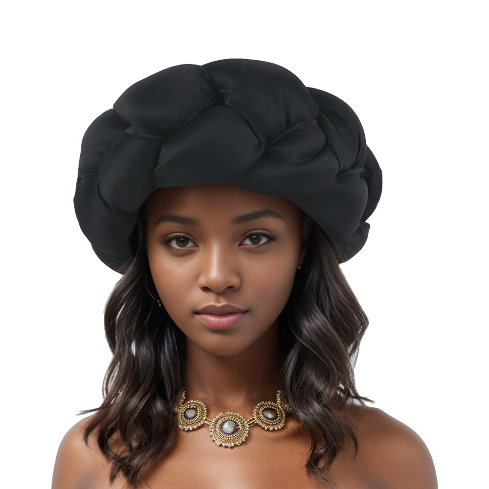 Bandeau de sauna tressé pour femmes, serre-tête de fête, turban pour dames, vêtements de sauna, accessoires pour cheveux bruts injAfrican