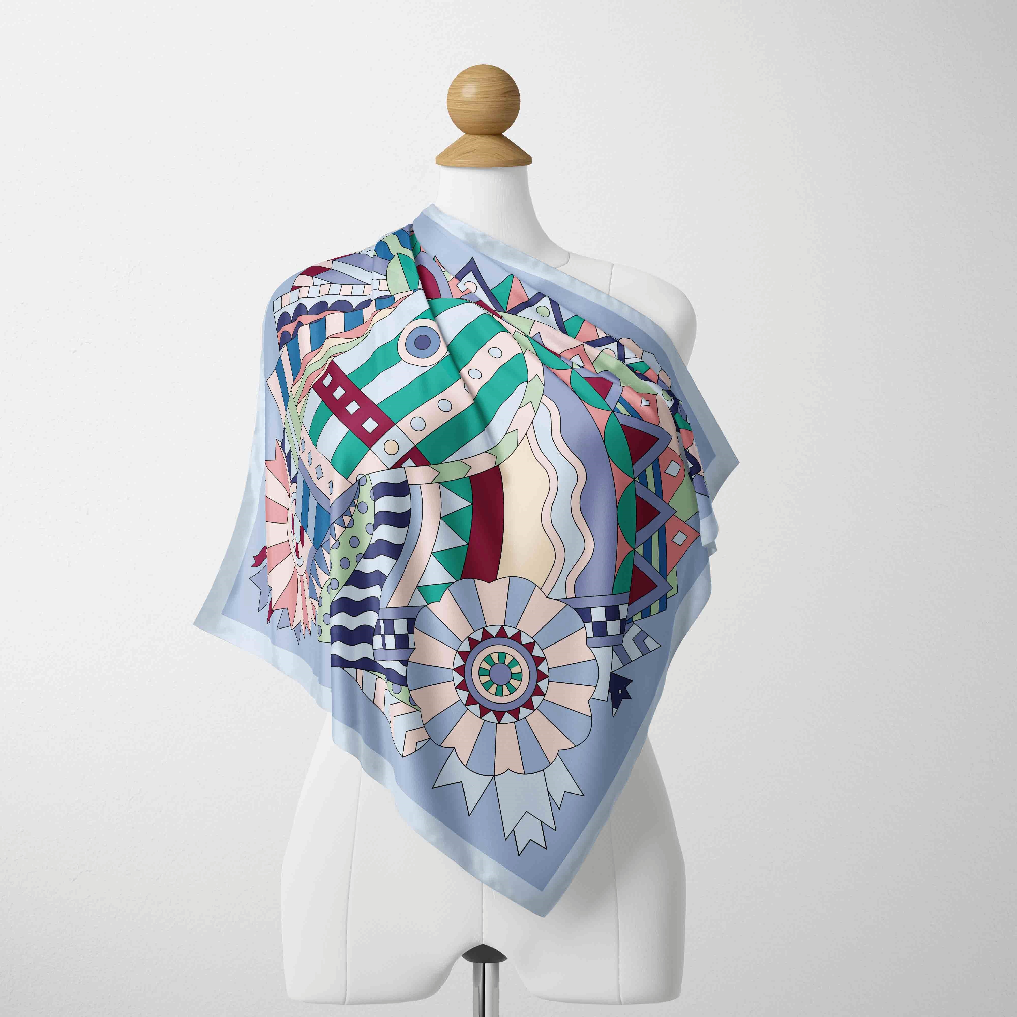 Foulard Carré à Imprimé Floral pour Femme, 70x70cm, Bandeau pour Cheveux, Hijab, Sauna, Bandana, Design à la Mode, 2025