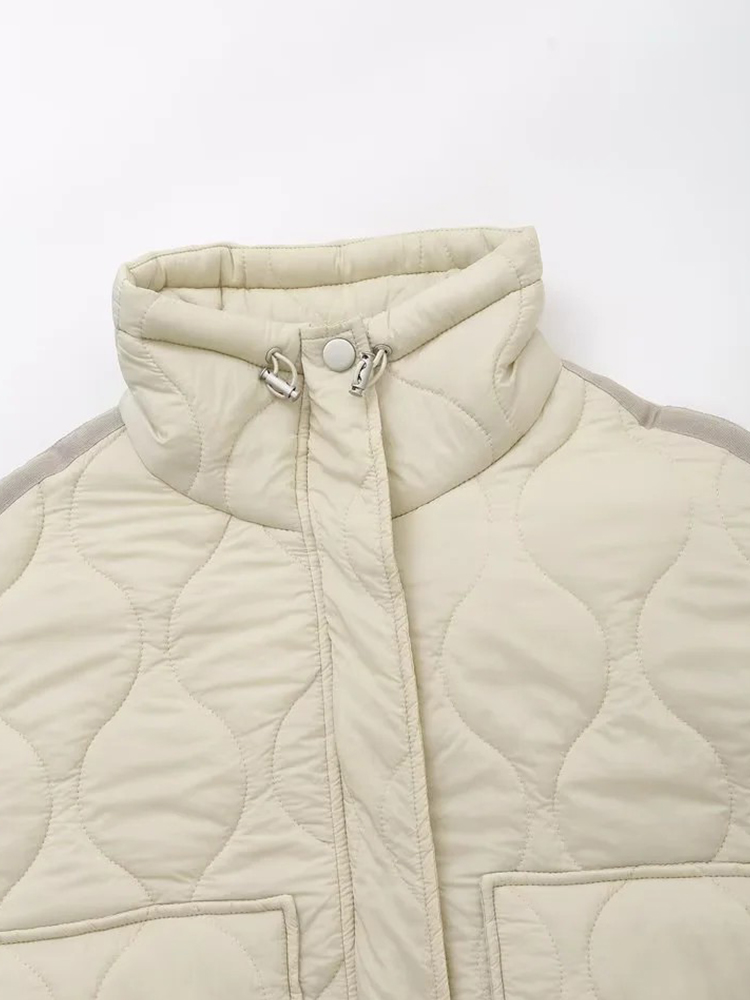 Femmes automne nouvelle mode veste en coton ample manteau court Chic à manches longues vêtements en coton vêtements d'extérieur Muje