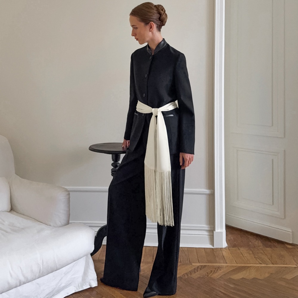 Nouvelle écharpe à franges, châle doux et respirant, accessoire streetwear Y2K pour femme, écharpe de taille, décoration pour jeans