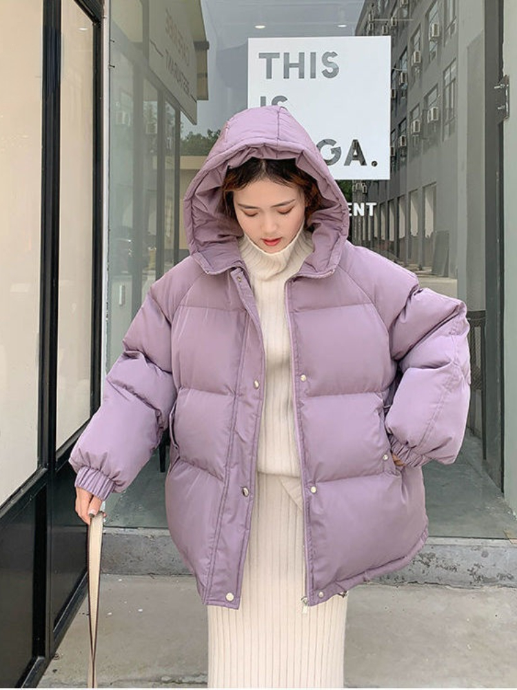 Nouveau 2025 femmes veste courte hiver épais à capuche coton rembourré manteaux femme coréenne ample bouffant Parkas dames surdimensionné vêtements d'extérieur