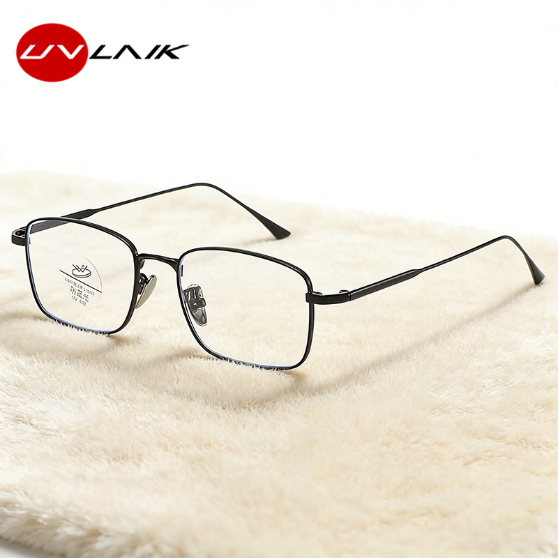 Lunettes à monture métallique rétro carrées pour hommes et femmes, lentille en résine Anti-lumière bleue, légères et durables, à la mode