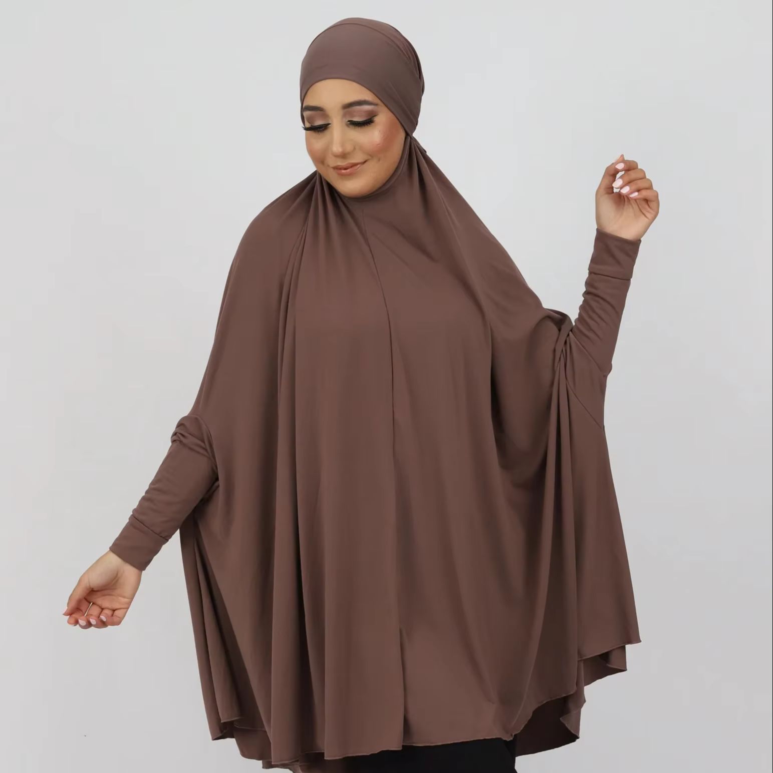 Ramadan Eid Jilbab Khimar Abaya Maillot musulman Hijab Écharpe pour femmes Islam Vêtements musulmans Abayas pour femmes Kebaya Robe Femme