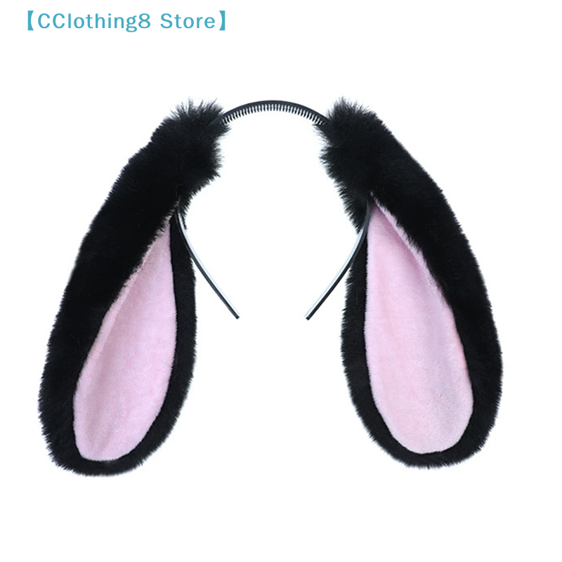 Serre-tête en peluche avec oreilles de lapin mignonnes, accessoires de coiffure pour costume de cosplay, pour adultes, pour fête【AliS8】