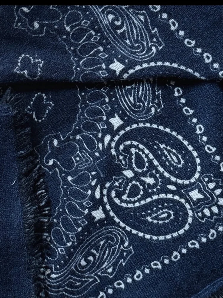 Écharpe en laine pour femme à motif paisley rétro, châle polyvalent pour femme, accessoires, écharpes carrées, mode automne/hiver