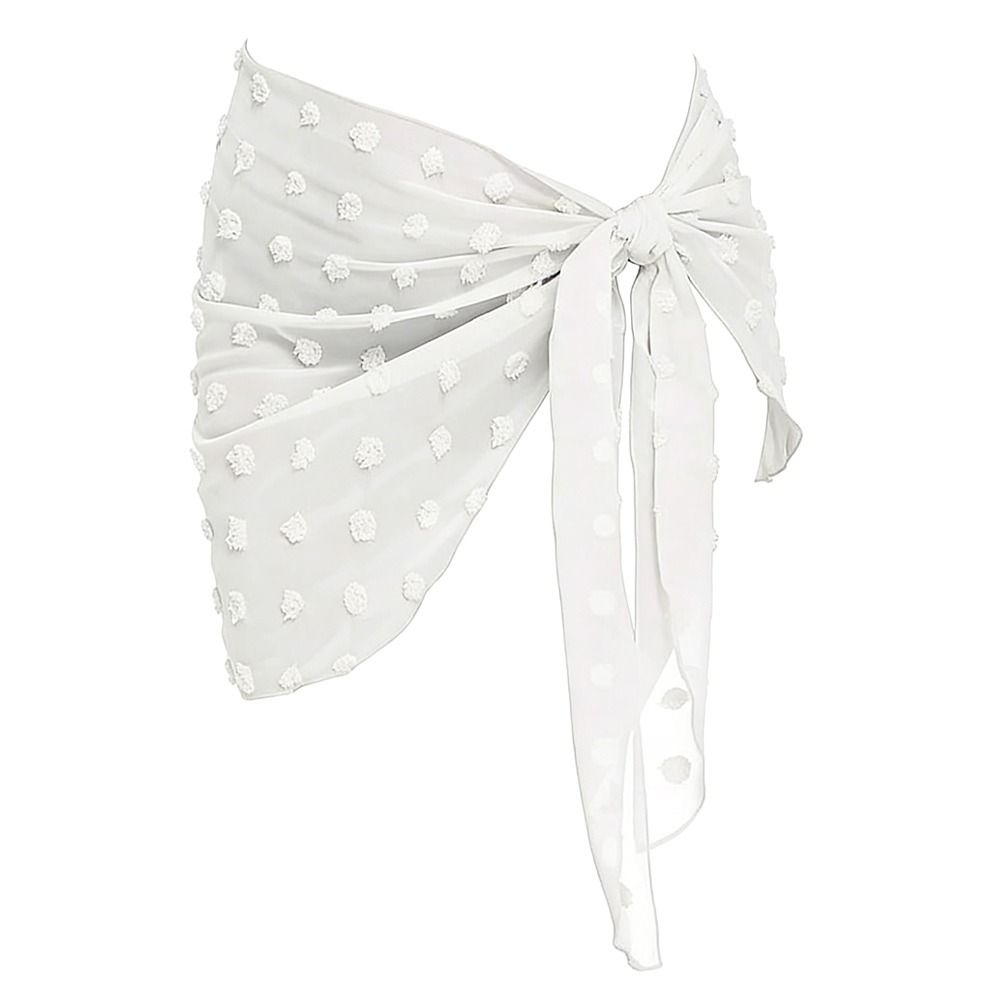 Robe de plage en mousseline de soie courte avec protection UPF, paréo en tissu transparent, design polyvalent, jupe de plage, tenue de plage