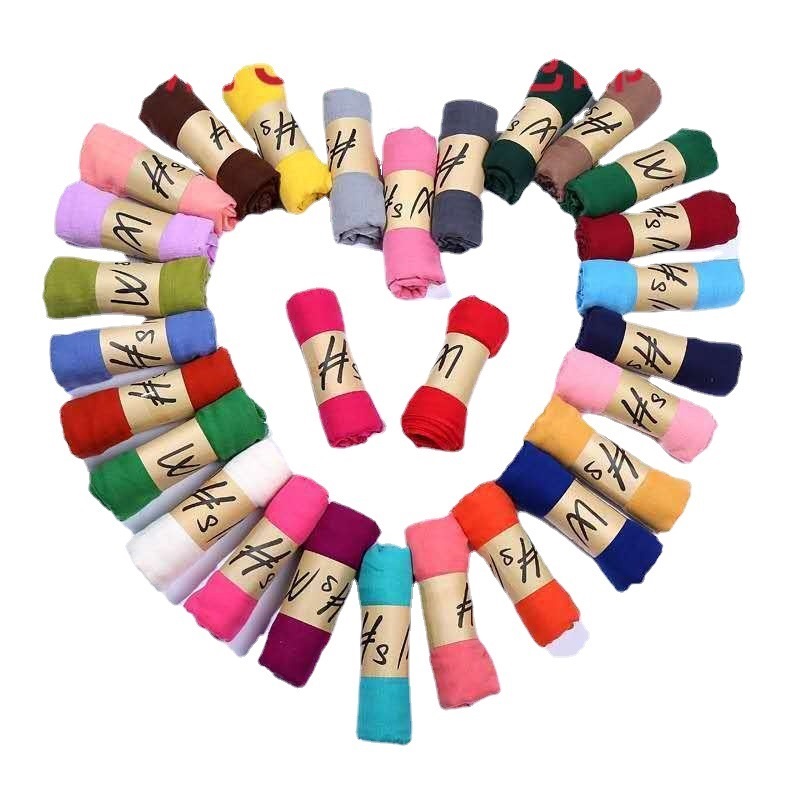 Foulard uni respirant pour femme, châle d'été de luxe, écharpe longue et douce, hijab musulman, étole, foulard de tête