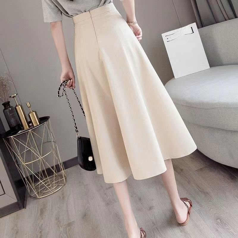 Jupe Longue à Fermeture Éclair pour Femme, Vêtement de Taille Haute, de Haute Qualité, de Luxe, Premium, Style Coréen