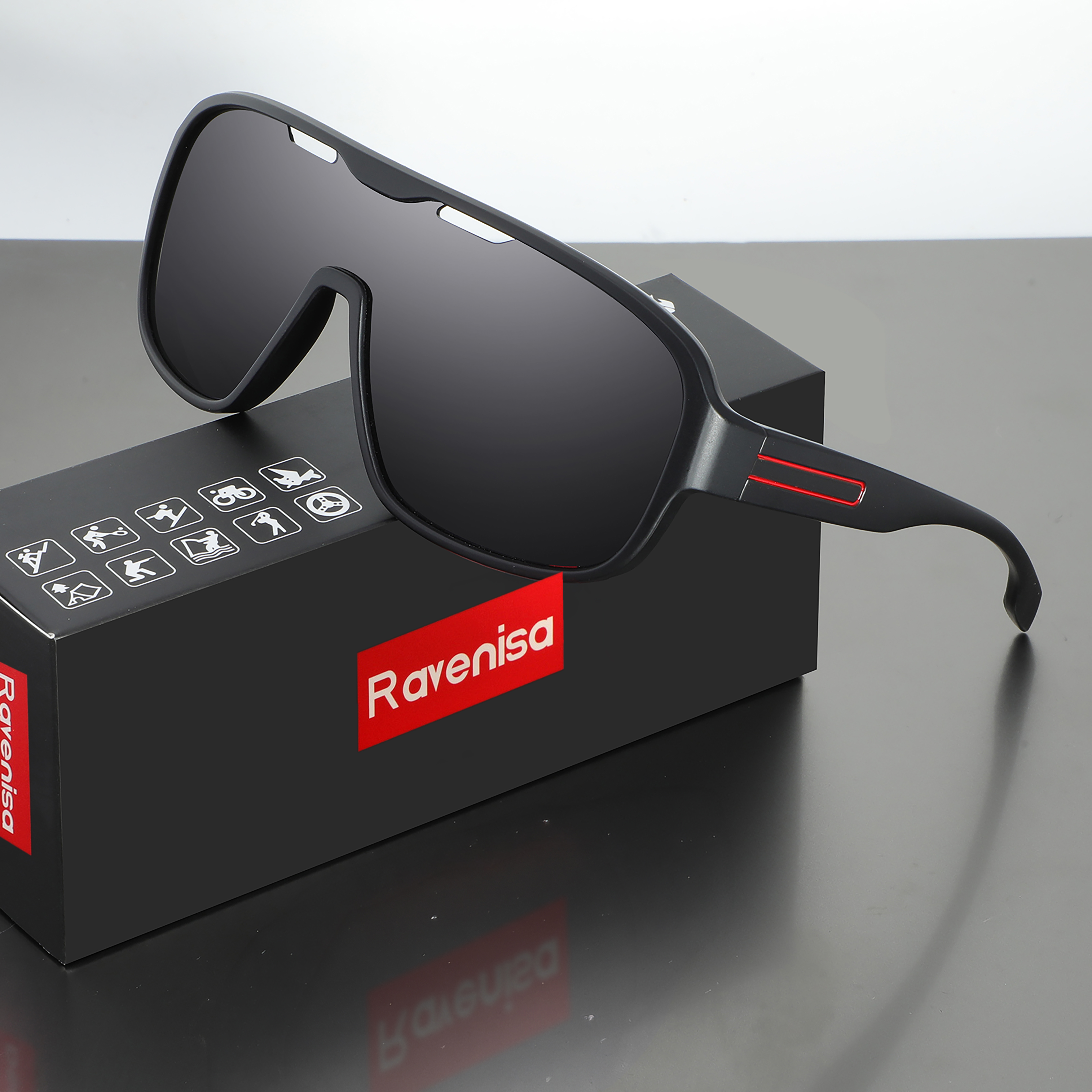 Lunettes de soleil polarisées tout-en-un avec protection solaire pour homme ou femme TR90 UV400
