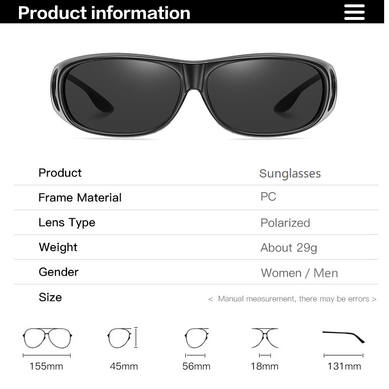 Lunettes de soleil Anti-éblouissement pour hommes et femmes, verres polarisés, Protection UV400, pour la conduite, le Sport, Vision nocturne HD, 100%