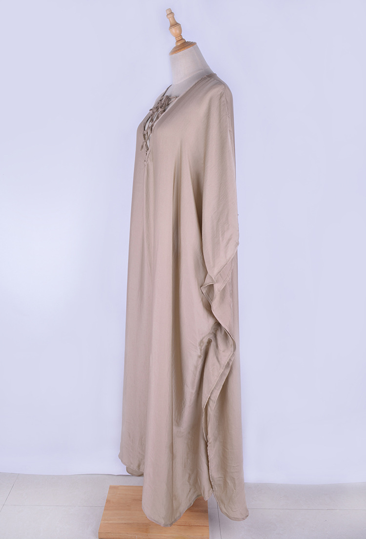 Caftan turc long et léger pour femmes, robe de plage maxi