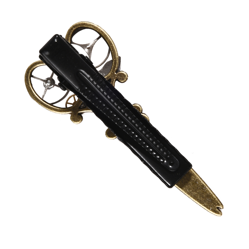 Pince à cheveux en ciseaux Steampunk pour filles, punk gothique, vintage, Lolita, vêtements de sauna pour dames, épingle à cheveux, broche de montre, accessoires pour cheveux, équipement rétro