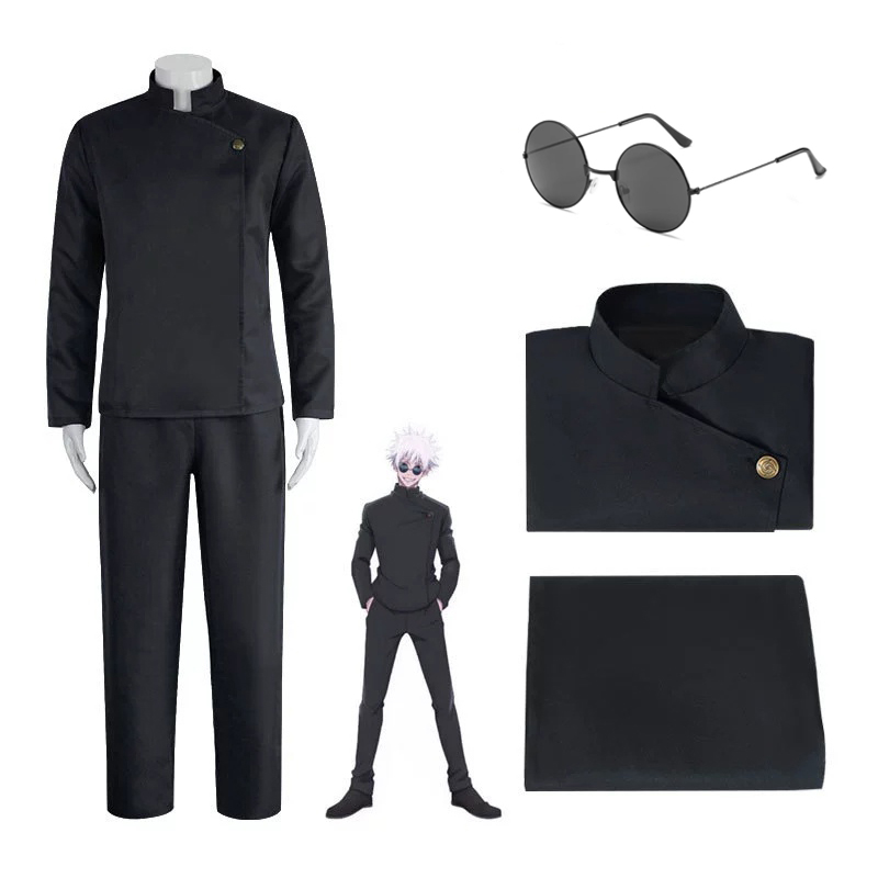 Costume de cosplay Anime Geto Suguru, uniforme scolaire Fushiguro Toji Gojo Satoru, chemise et pantalon de cosplay, tenues de fête d'Halloween pour hommes