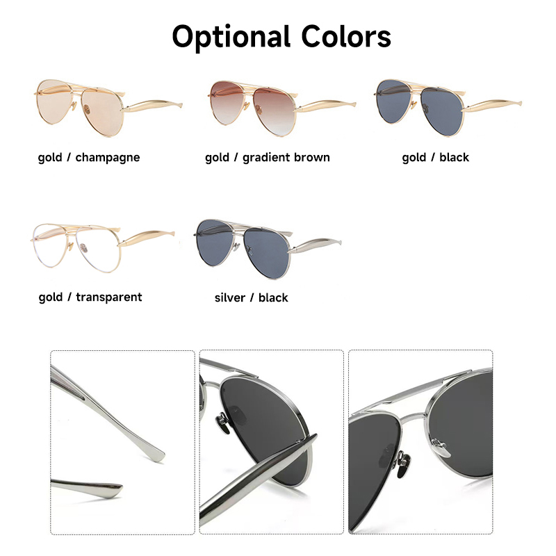 Lunettes de soleil pilote pour hommes et femmes, rétro, marque de styliste, surdimensionnées, unisexe, UV400, nouvelle collection