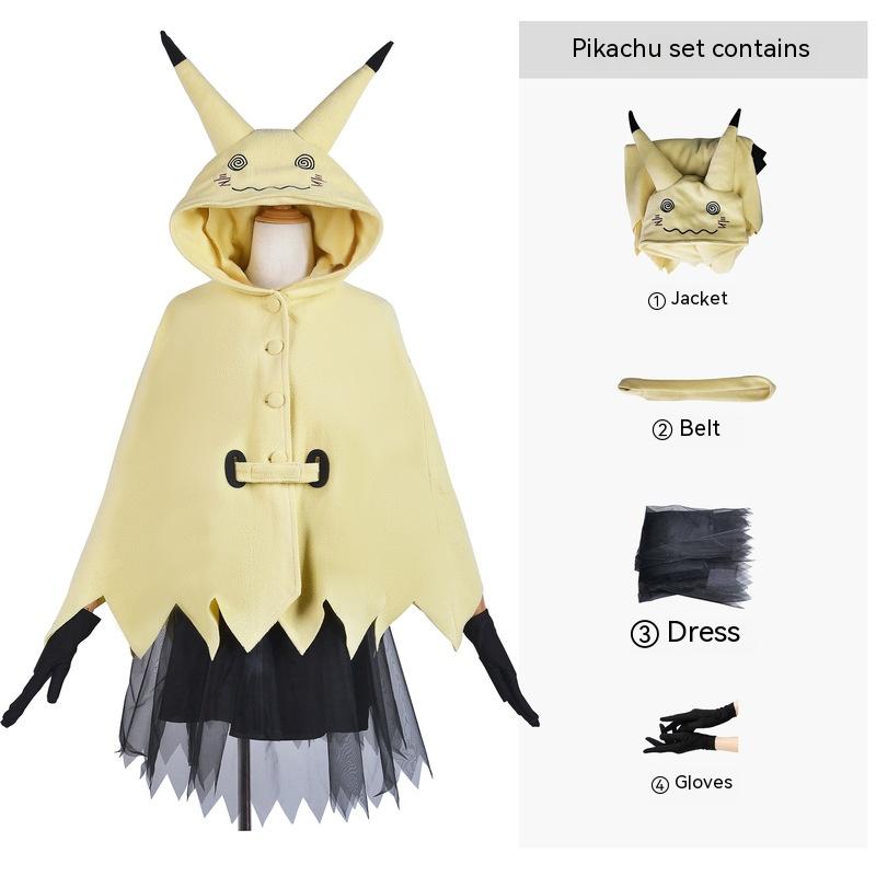 Costume de cosplay Mimikyu pour femme, vêtements d'anime, déguisement pour Halloween, Comic-con, carnaval, tenue de fête, accessoires de cosplay, cadeau pour adulte