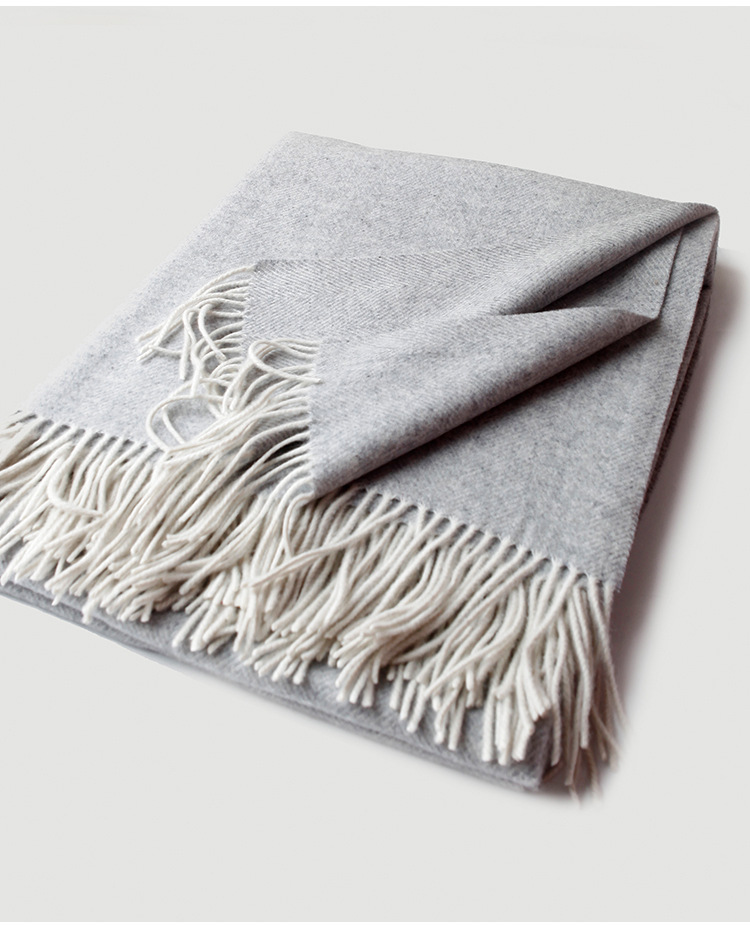 Naizaiga 10% cachemire 90% laine vert bleu clair grand châle pour femme couverture BK2