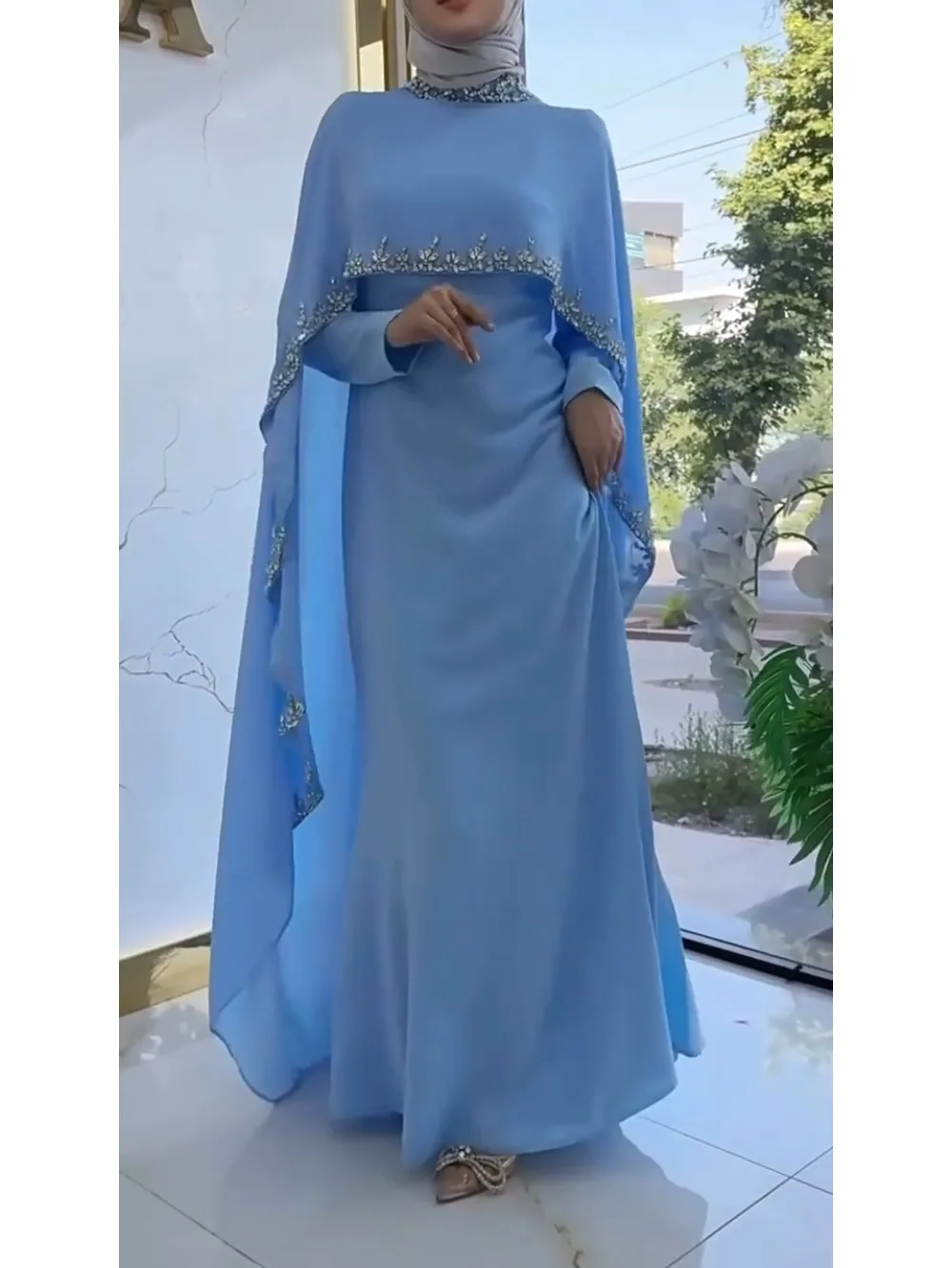 Eid femmes Robe abaya musulman Ramadan Jalabiya broderie robes de soirée dubaï longue Robe maroc caftan Islam robes Largos 2025