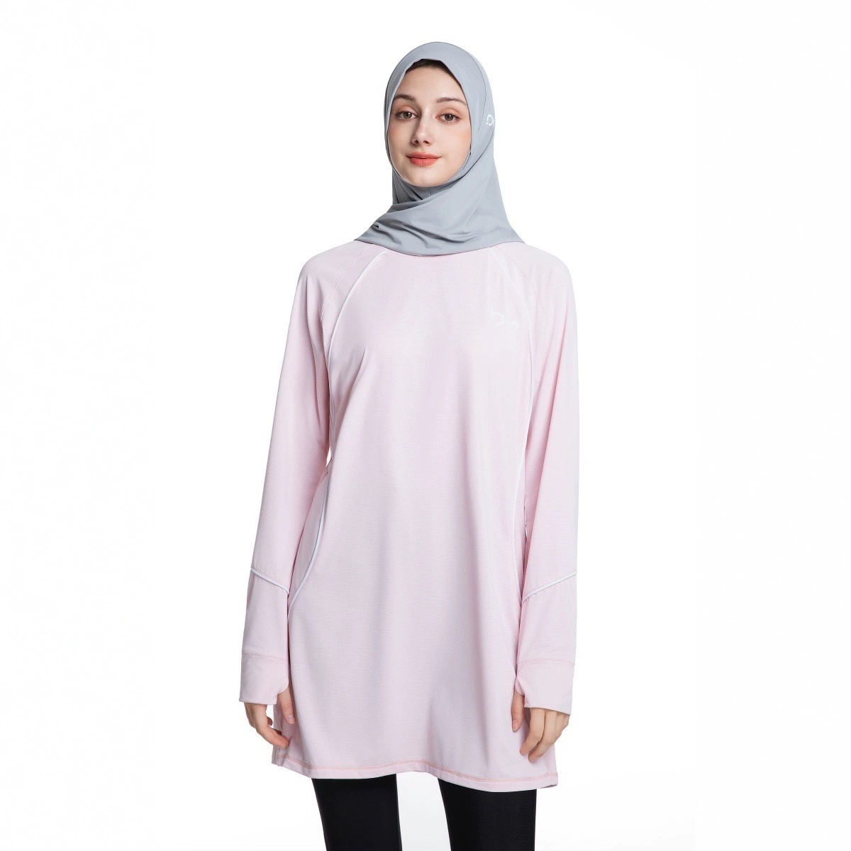 Maillots de bain pour femmes musulmanes, vêtements de sport, vêtements de yoga à manches longues à séchage rapide, style conservateur arabe, pour la course à pied et le fitness en plein air