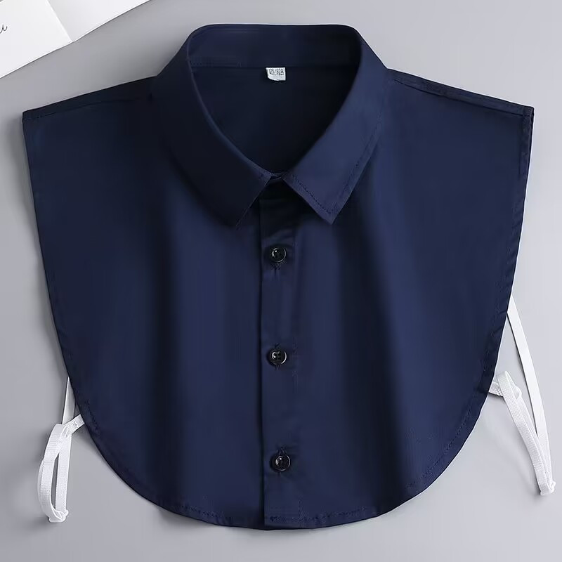 Chemise habillée formelle à faux col pour hommes, vêtements de travail polyvalents, printemps automne hiver, cravates à col décoratif assorties, accessoires pour hommes
