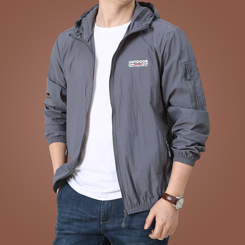 Veste de soleil d'été pour hommes, vêtements d'extérieur, manteau de peau à séchage rapide, protection solaire, cyclisme, randonnée, pêche, Camping